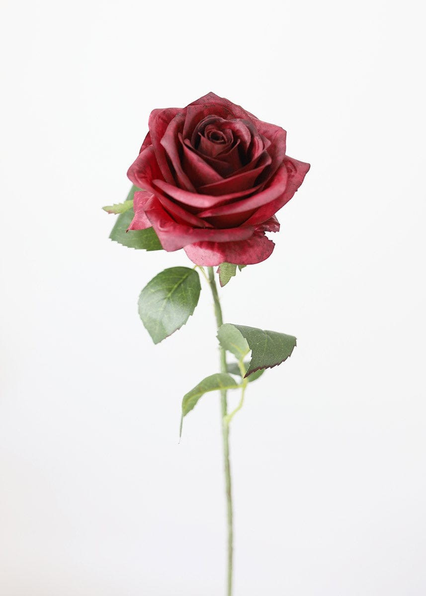 Burgundy Fake Flowers Rose - 21.5 | Afloral (US)
