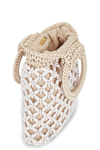 Lele Sadoughi Beaded Crochet Mini Tote in Beachcomber from Revolve.com | Revolve Clothing (Global)