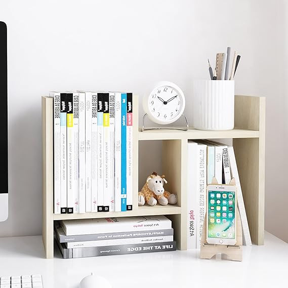 Jerry & Maggie Desktop Organizer Office Storage Rack Adjustable Wood Display Shelf Free Style Dou... | Amazon (US)