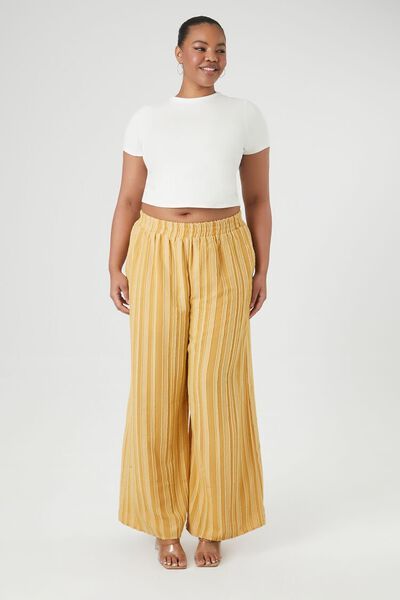 Plus Size Striped Wide-Leg Pants | Forever 21 (US)