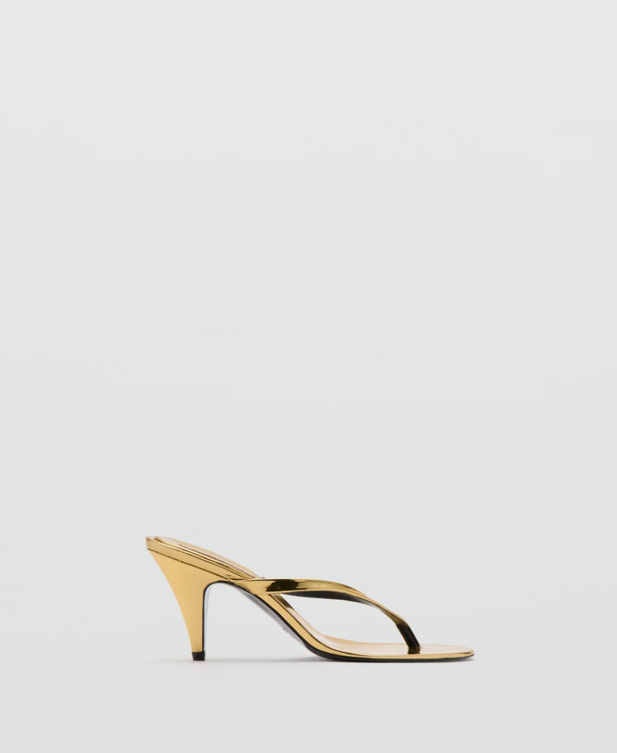 Mango Women's Funnel Heel Metallic Sandals - Gold | Macy's