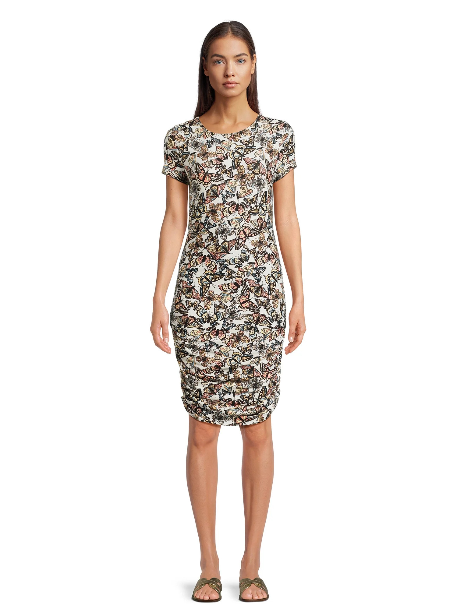 No Boundaries Juniors Side Ruched Dress - Walmart.com | Walmart (US)