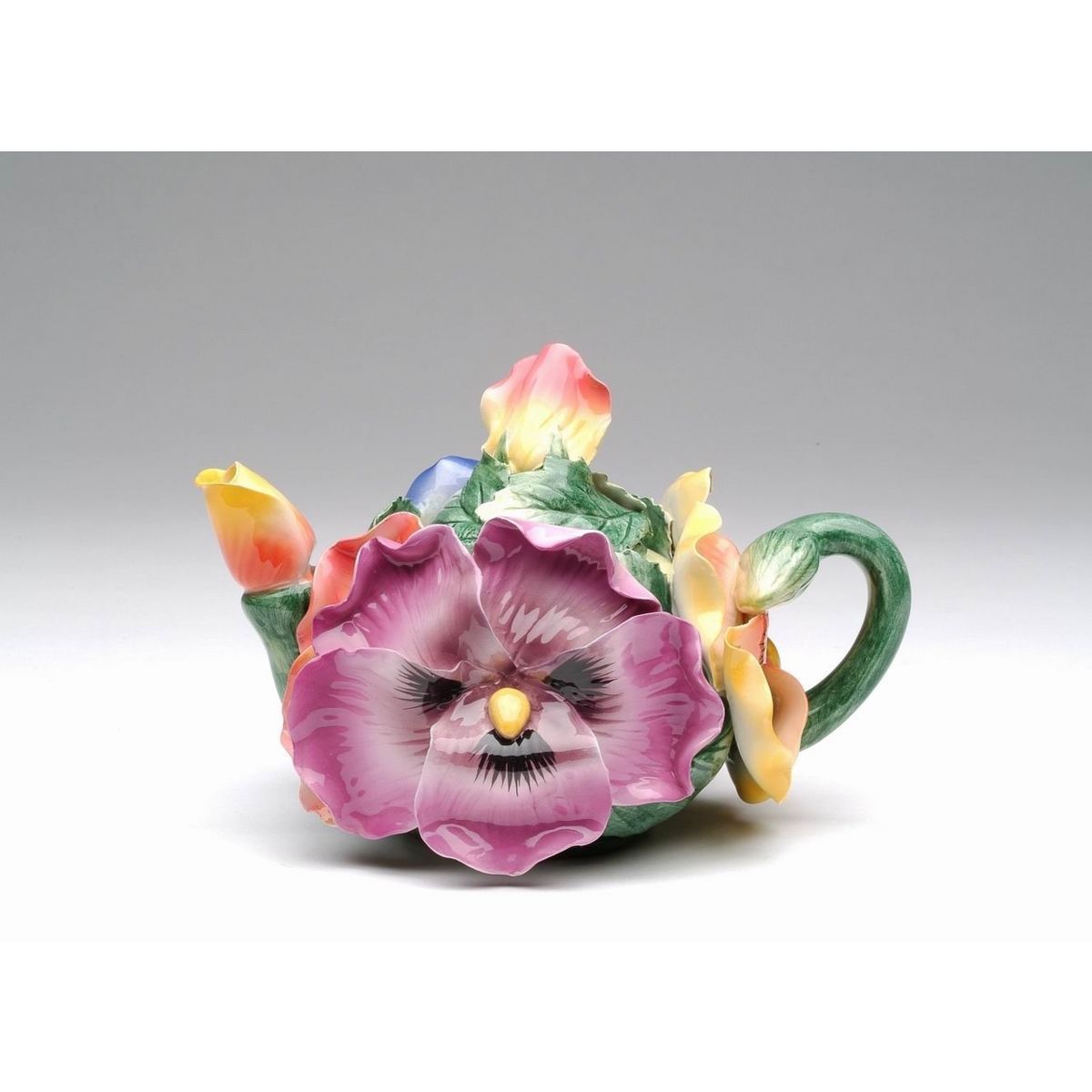 Kevins Gift Shoppe Ceramic Pansy Flower Teapot | Target