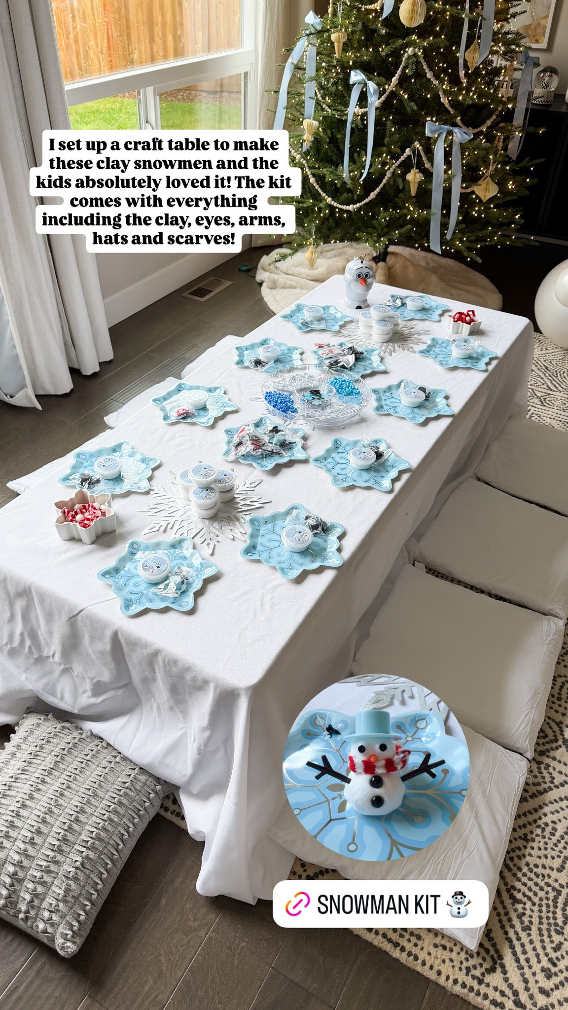 SNOWMAN KIT! I set up a craft table to make these clay snowmen and the kids absolutely loved it! The kit comes with everything including the clay, eyes, arms, hats and scarves!

#LTKFindsUnder50 #LTKHoliday #LTKKids