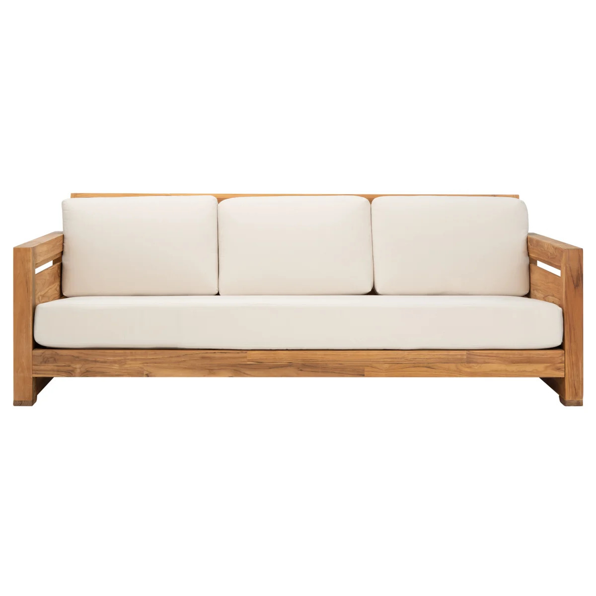 Baela 83.5" Wide Teak Patio Sofa with Cushions | Wayfair North America