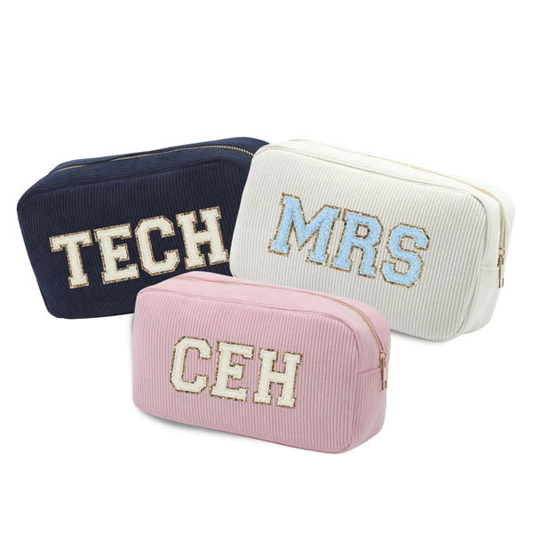 Corduroy Pouch with Patches | Sprinkled With Pink