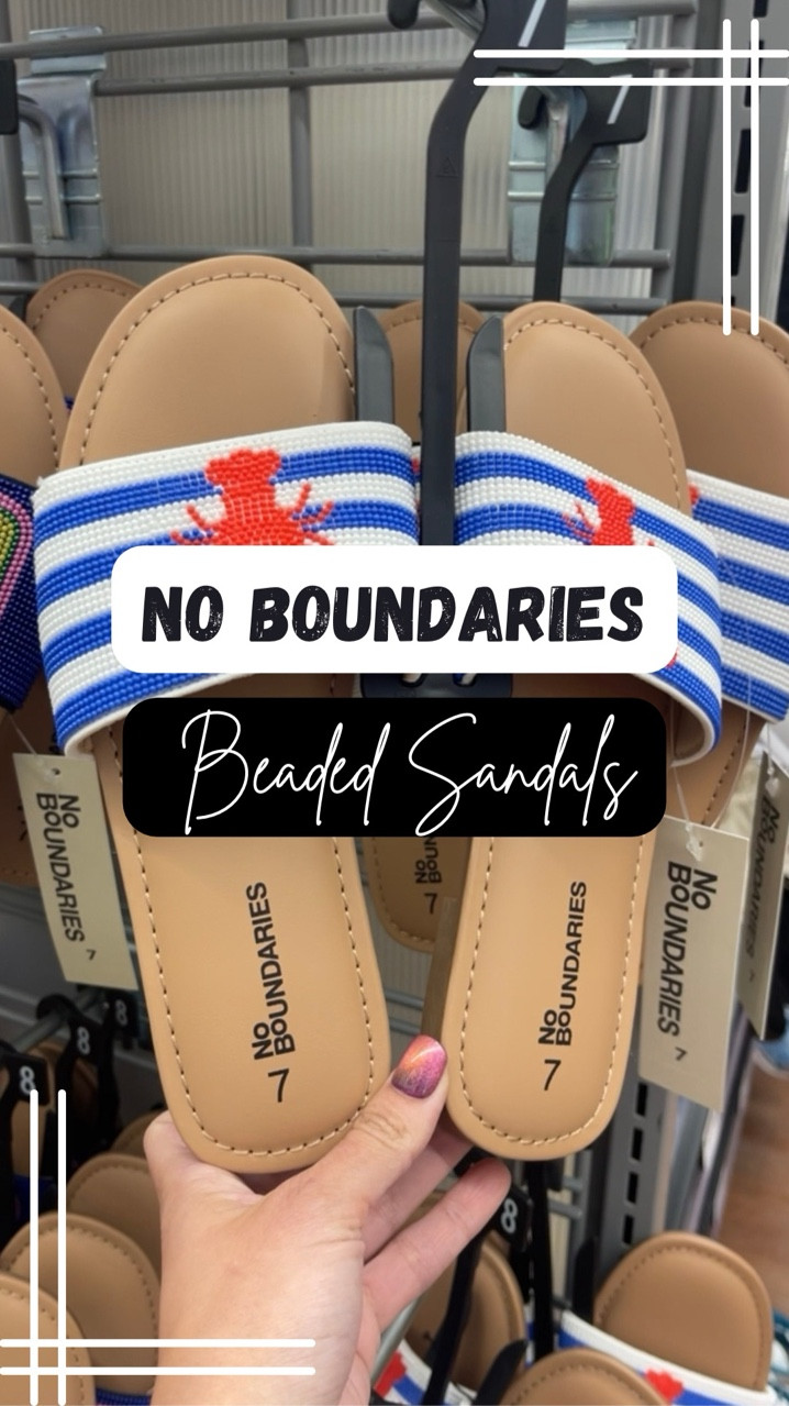 These beaded sandals from Walmart look and feel so expensive! Grabbed the lobsters for summer 🦞