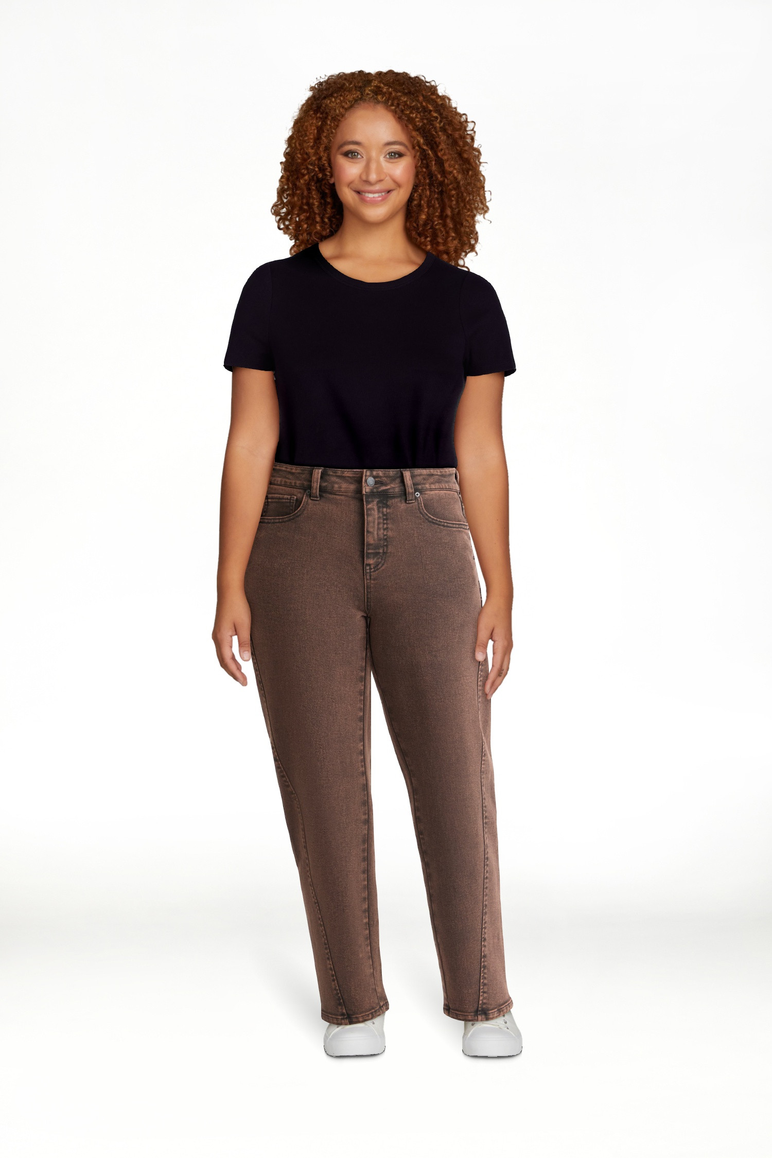 Time and Tru Women's High Rise Barrel Jeans, 26.5" Inseam, Sizes 0-20 | Walmart (US)