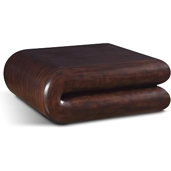 Meridian Furniture 259Brown-CT Enigma Collection Modern | Contemporary Curved Coffee Table with P... | Amazon (US)