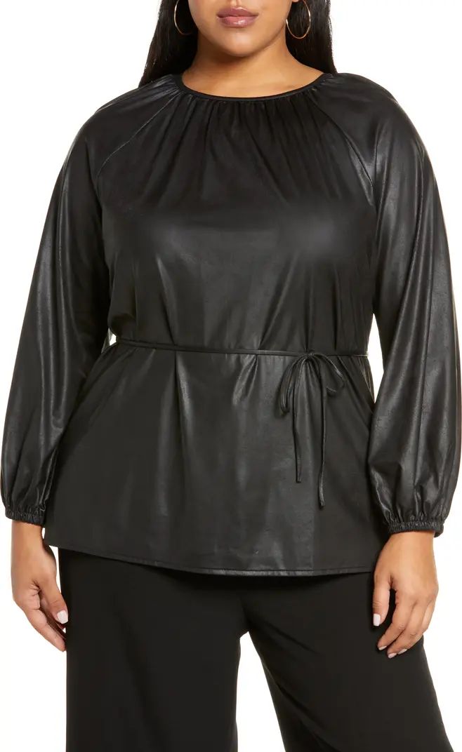 Halogen® Faux Leather Tunic | Nordstrom | Nordstrom