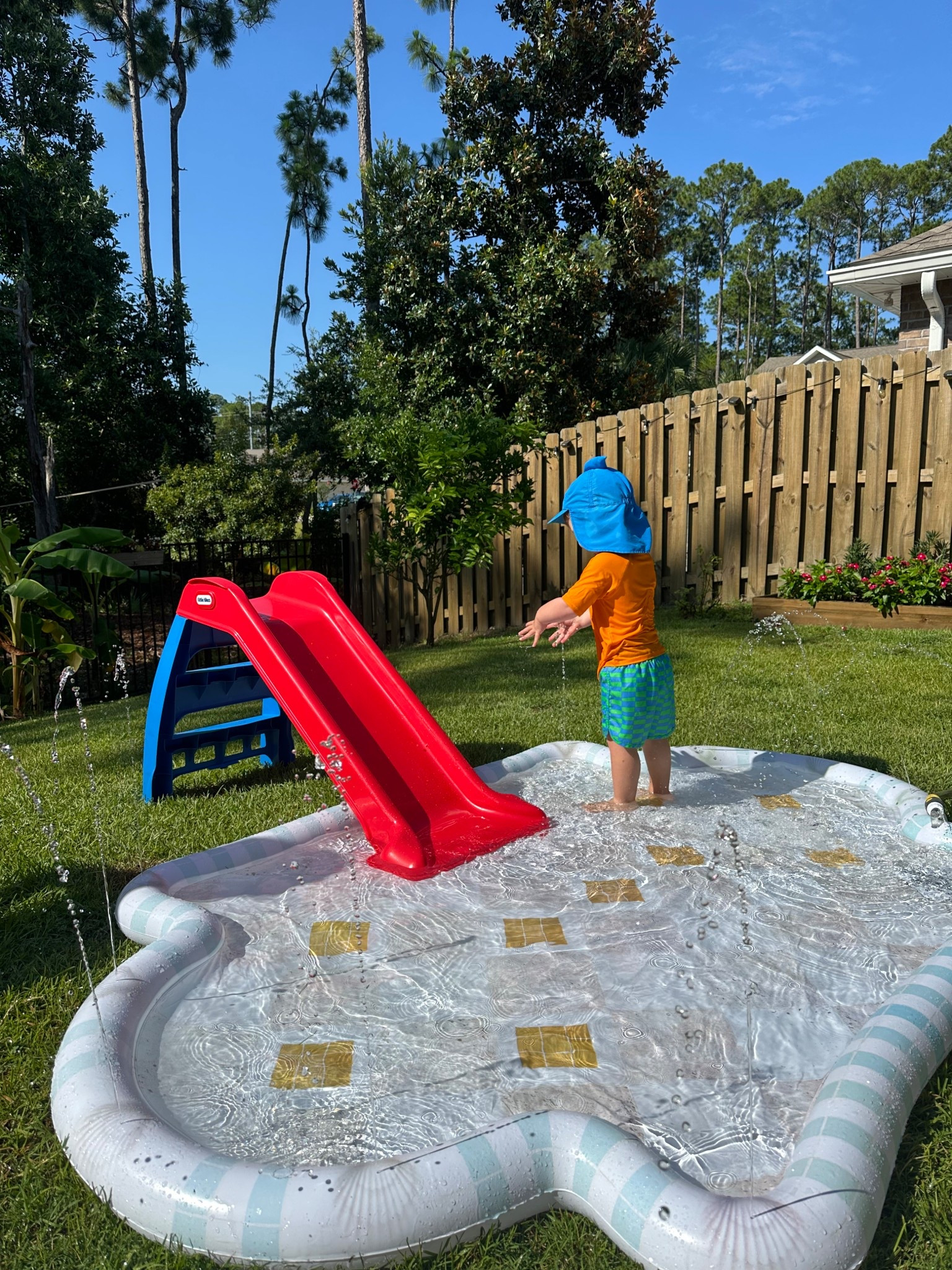 Backyard splash pad! My 2 year old loves this set up! 🛝🏖️ 

#LTKSummerEdit #LTKSaleAlert #LTKKids