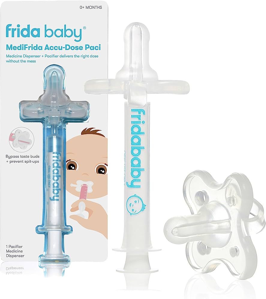 Frida Baby Medicine Pacifier, Medi Frida Baby Medicine Syringe & Accu-Dose Pacifier, Baby Medicin... | Amazon (US)