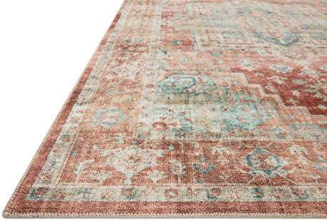 Loloi II Heidi Collection HEI-01 Terracotta / Aqua, Traditional 8'-6" x 11'-6" Area Rug | Amazon (US)