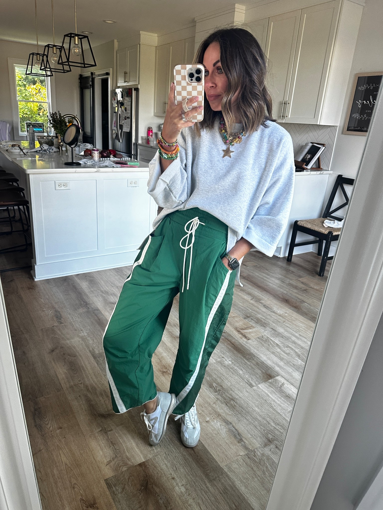Size small pants, necklace is VerClare Boutique. 