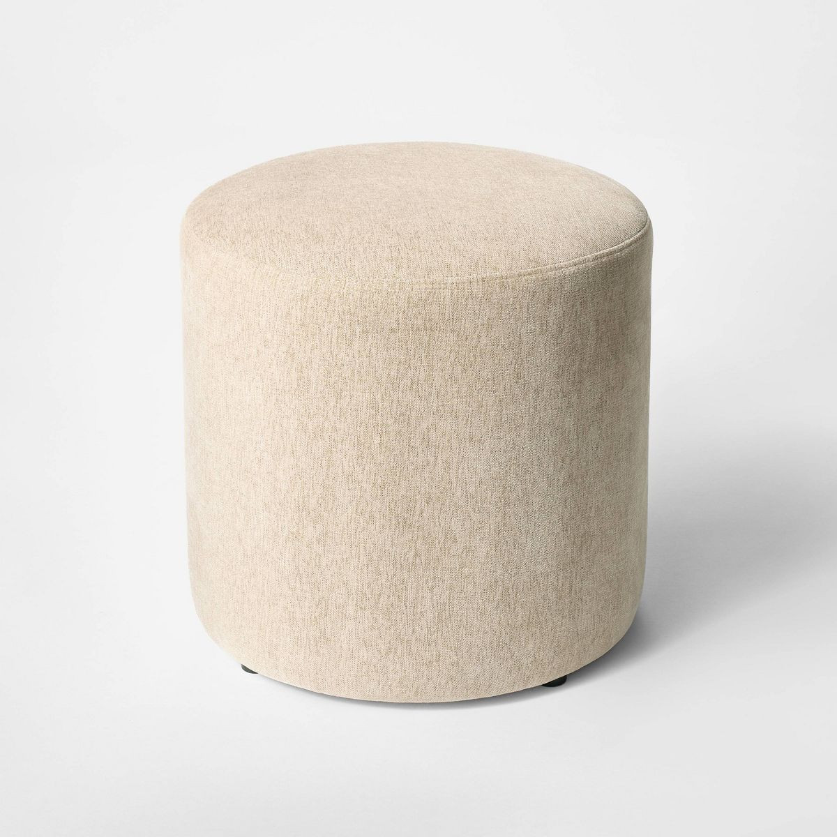 Upholstered Drum Ottoman Cream - Threshold\u2122 designed with Studio McGee | Target