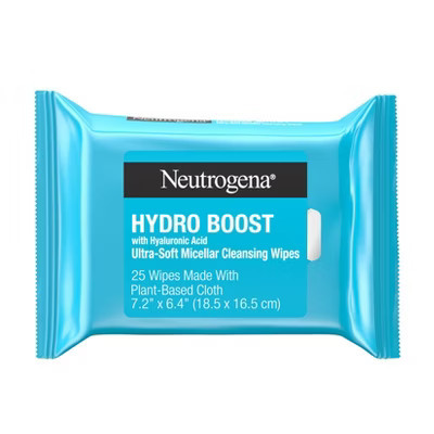 Neutrogena Hydro Boost Makeup Remover Wipes - Ultra Soft Micellar Facial Cleansing with Hyaluronic Acid - 25ct | Target