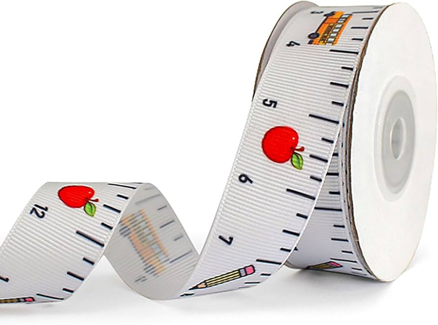 School Ribbons for Crafts Teacher Grosgrain Ribbons 10 Yards 7/8 Inch Back to School Decoration R... | Amazon (US)