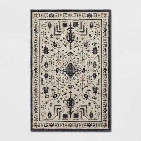 Albion Blueberry Hill Woven Persian Rug Cream/Black - Threshold™ | Target