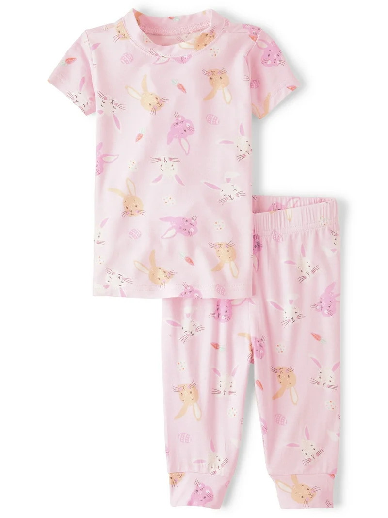 The Children's Place Baby & Toddler Girls Short Sleeve Easter Cotton PJs, Sizes NB-6T | Walmart (US)