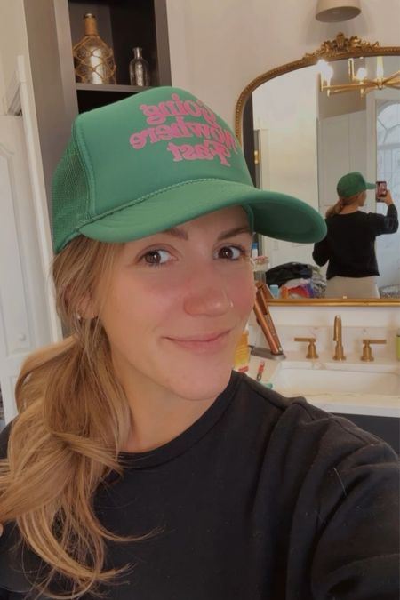 “Going nowhere fast” 
Sharing cute trucker hats with my preteen has to be one of my favorite things in this season of life. So many colors available but I’m here for the green & pink. 
#truckerhats

#LTKfindsunder50 #LTKfamily