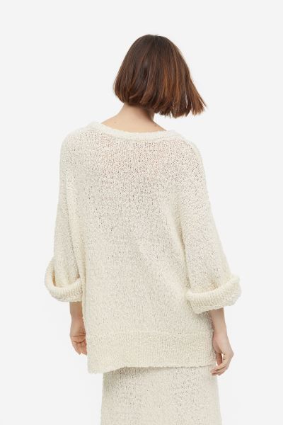 Oversized textured-knit jumper | H&M (UK, MY, IN, SG, PH, TW, HK)