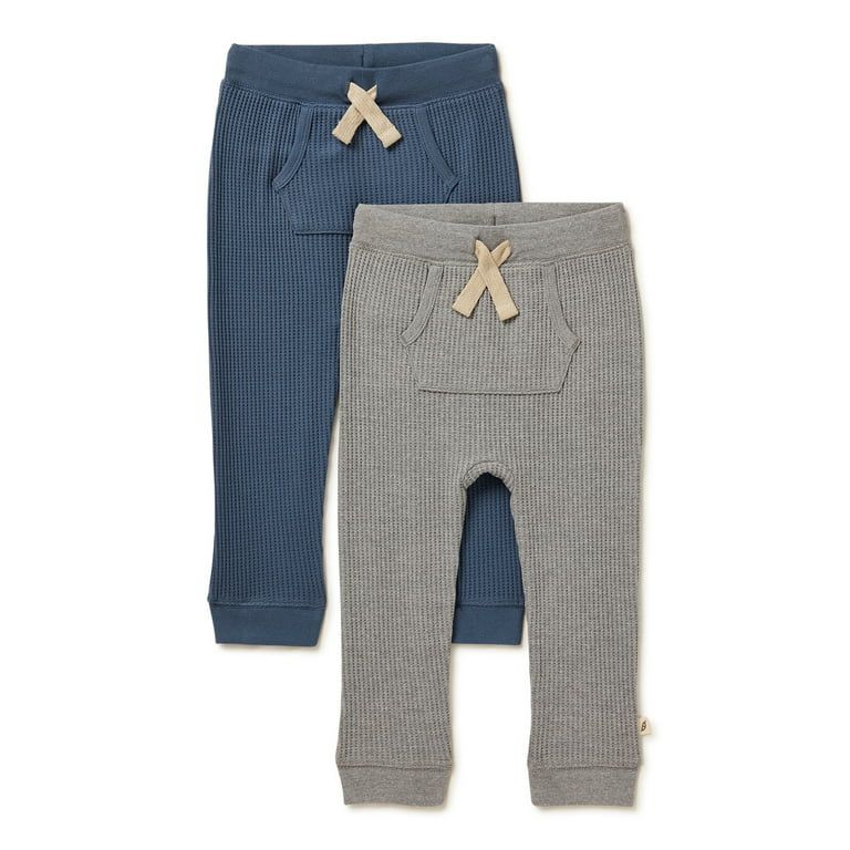 easy-peasy Baby and Toddler Boy Waffle Jogger Pants, 2-Pack, Sizes 12M-5T | Walmart (US)