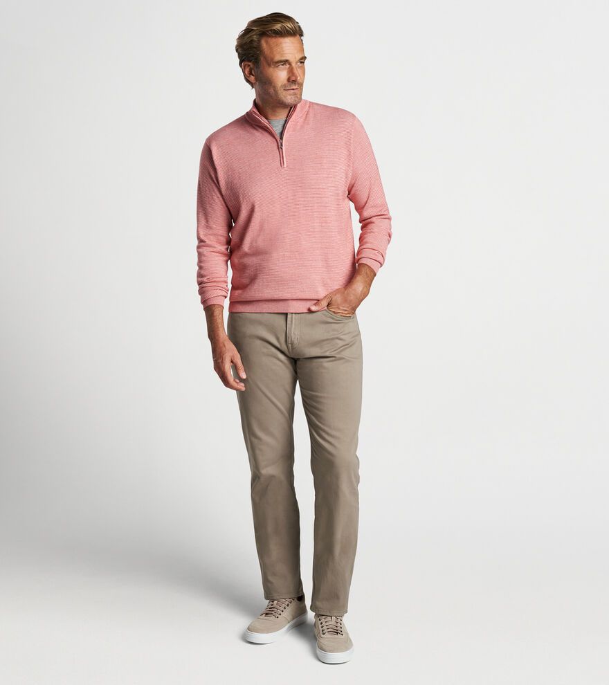 Canton Stripe Quarter-Zip Sweater | Peter Millar