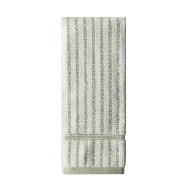 Beautiful Stripe Hand Towel, 28"x16", Sage Green by Drew Barrymore | Walmart (US)