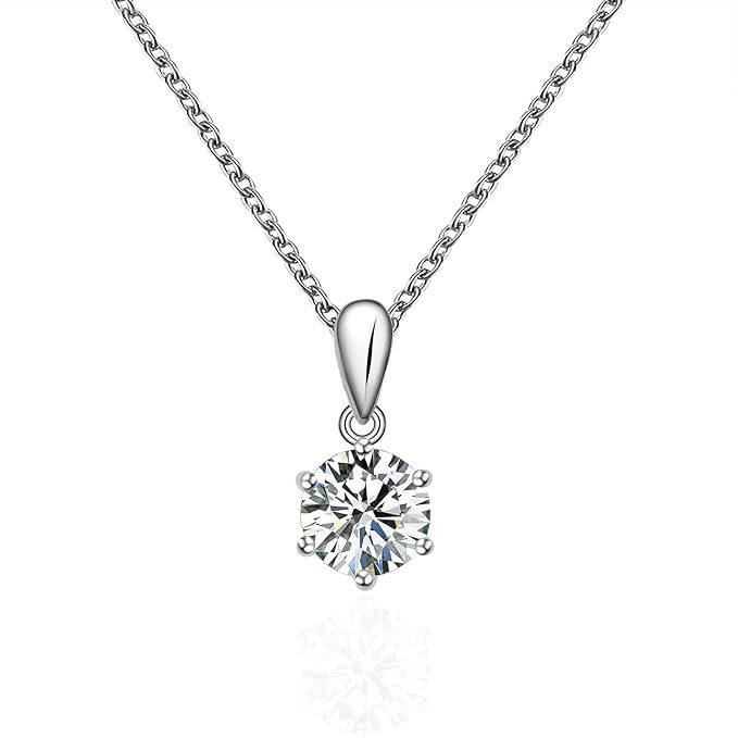 ZYI Moissanite necklaces for women,Lab Created Diamond Moissanite Pendant Necklace 16-18 Inch Cha... | Amazon (US)