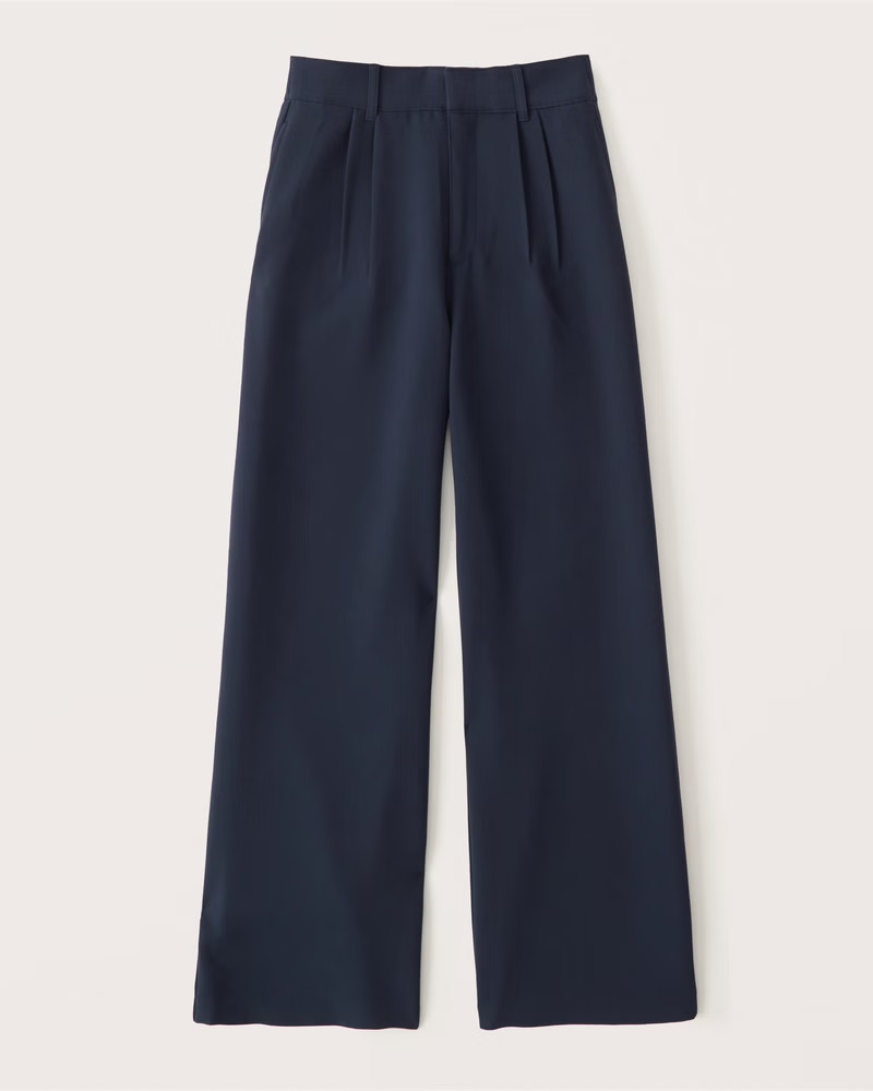 Tailored Wide Leg Pants | Abercrombie & Fitch (US)
