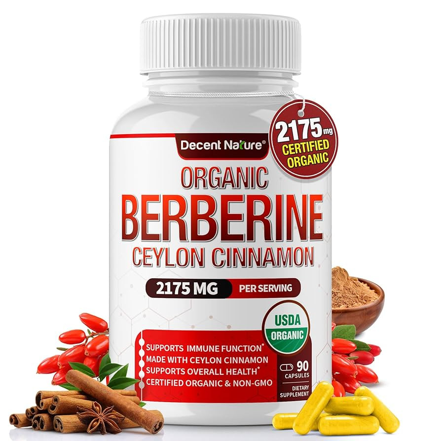 Organic Berberine with Ceylon Cinnamon 2175mg - Premium berberine supplement high purity extract ... | Amazon (US)