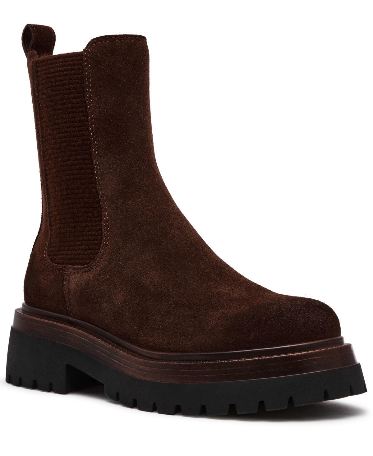 Steve Madden Women's Blitzen Lug-Sole Chelsea Booties - Brown | Macy's