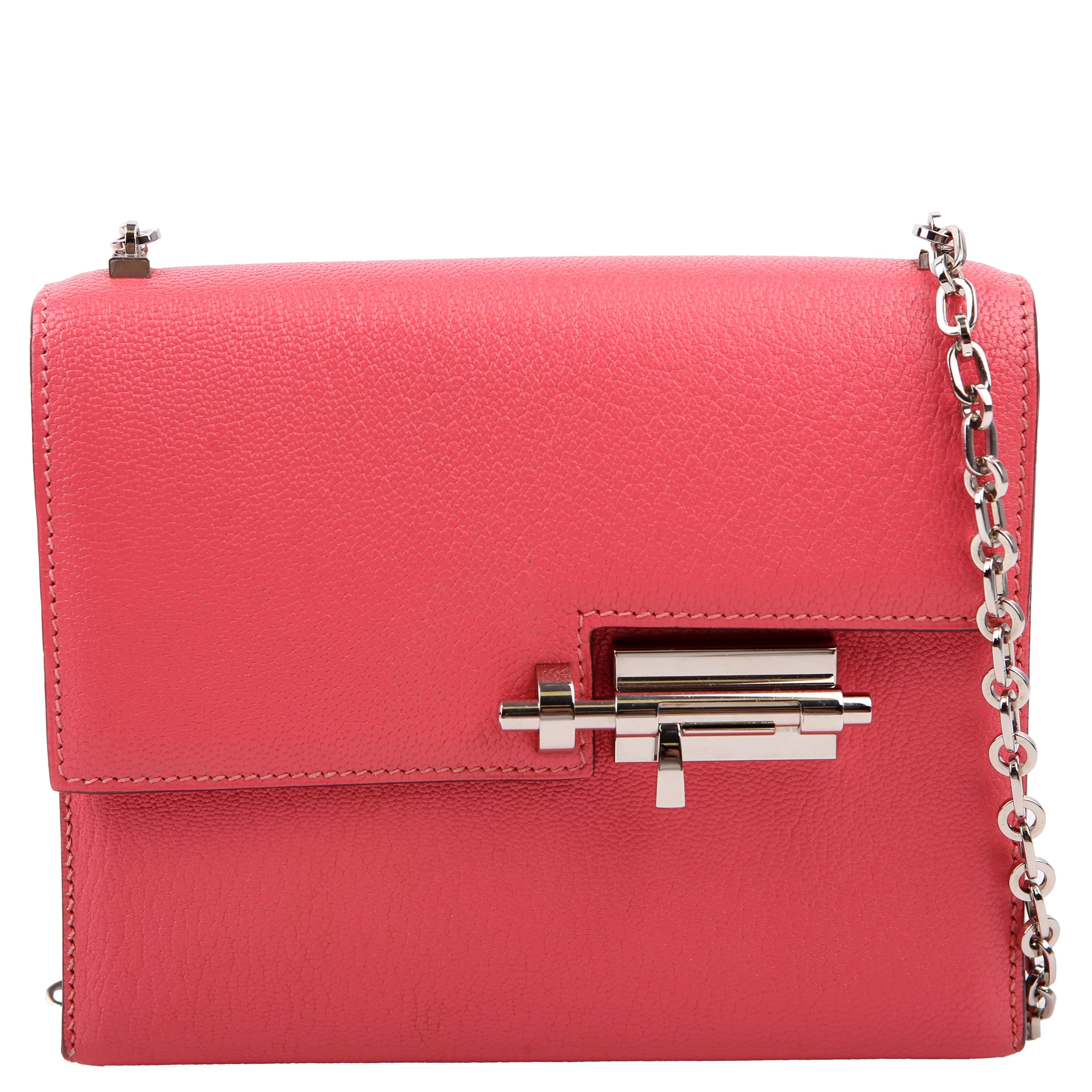 Verrou Chaine Mini Pink/Silver | Keeks Designer Handbags