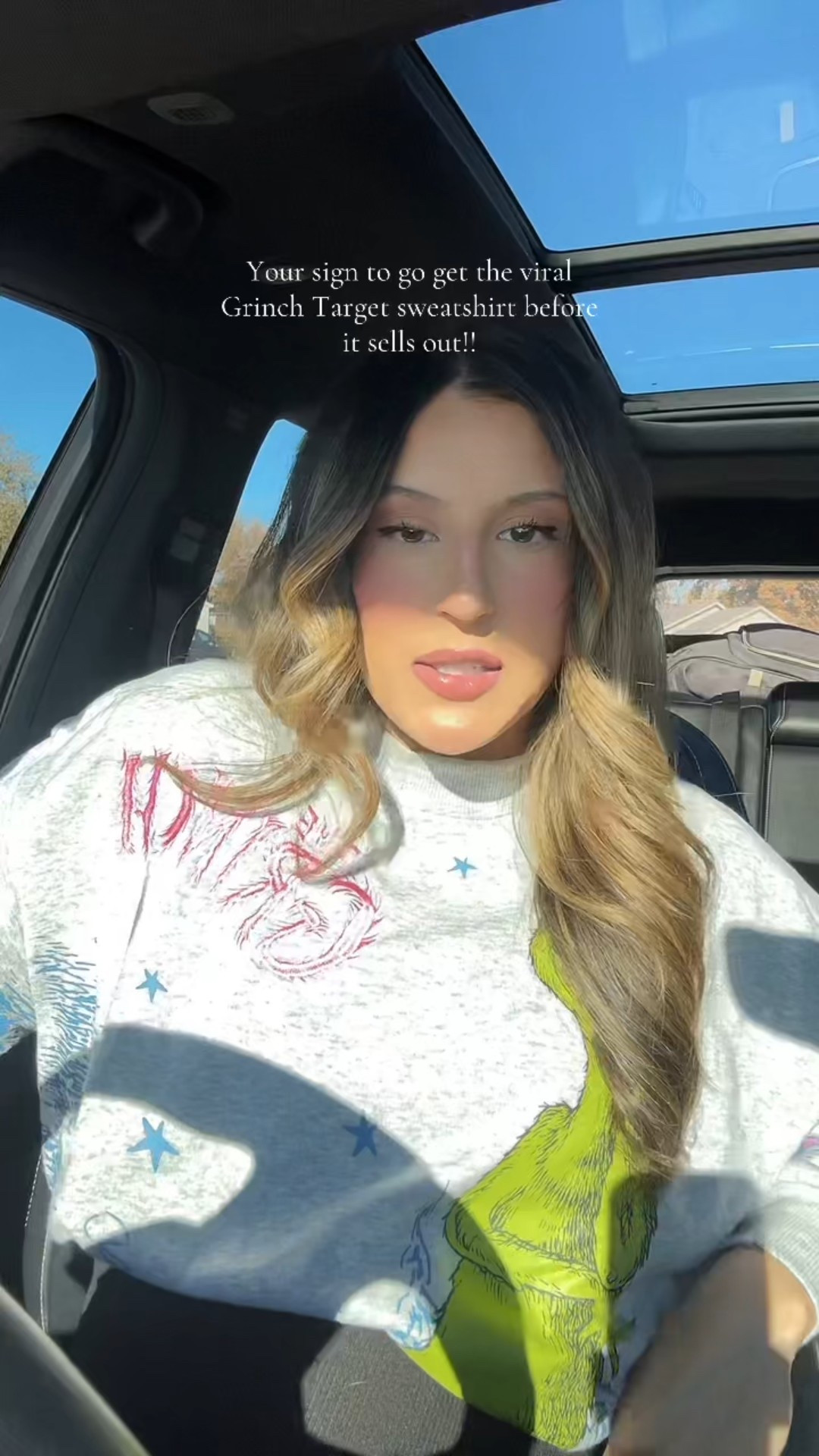 The viral Target grinch Christmas sweatshirt!