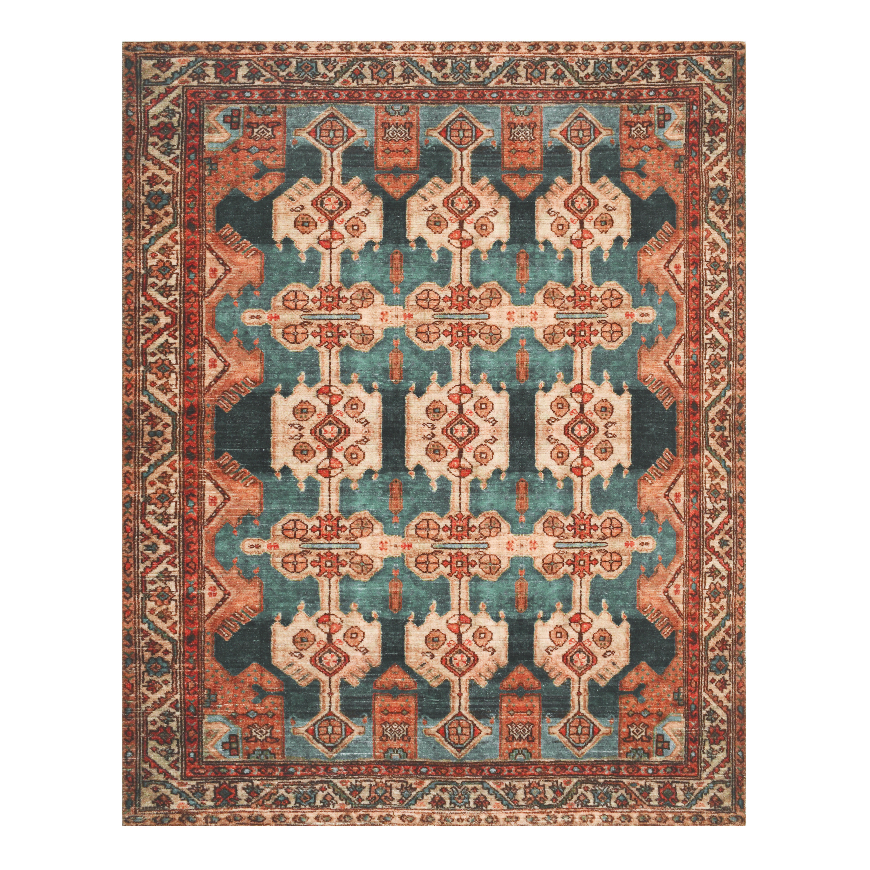 Zara Coral Persian Style Area Rug | World Market