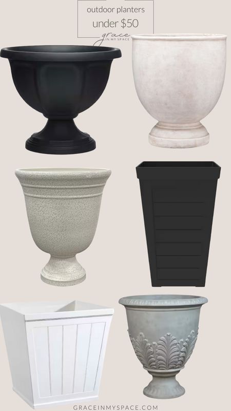 Large outdoor planters under $50!! These are absolutely gorgeous plant pots for a front porch or deck. Get a high end look for less  

#LTKHome #LTKFindsUnder100 #LTKFindsUnder50