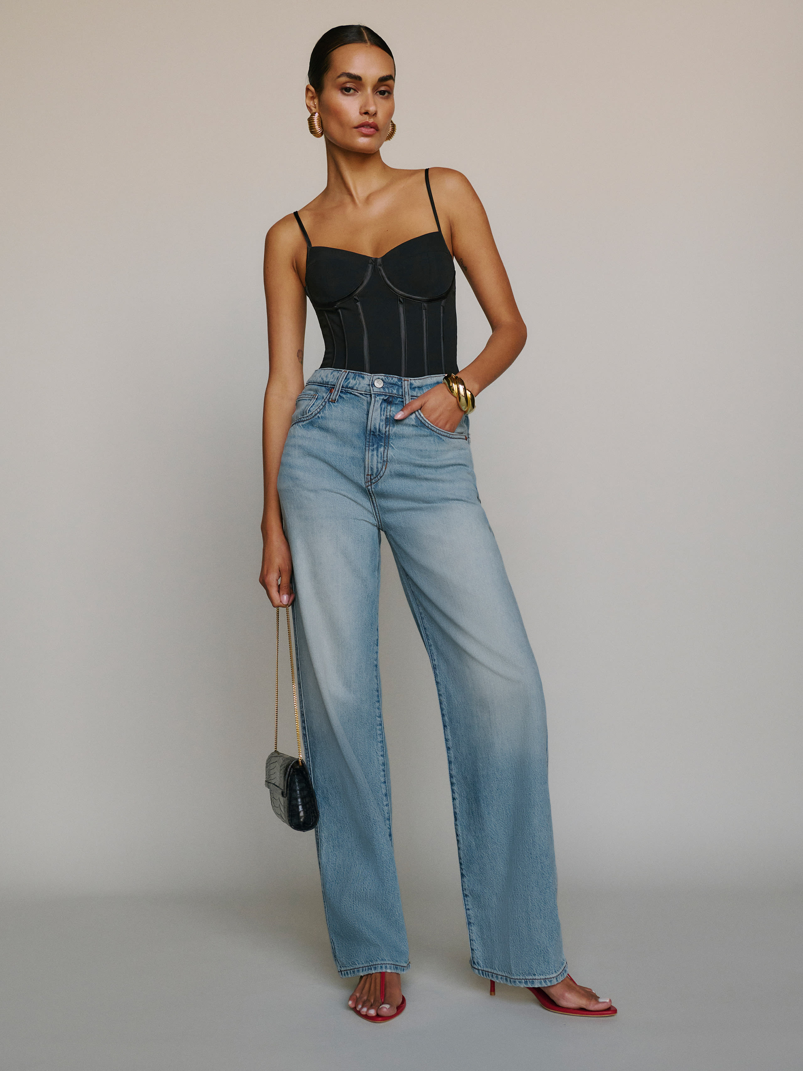 Val Lived-in Straight Jeans | Reformation (Global)