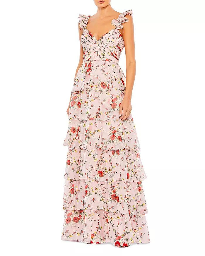 Ruffle Strap Floral Gown | Bloomingdale's (US)