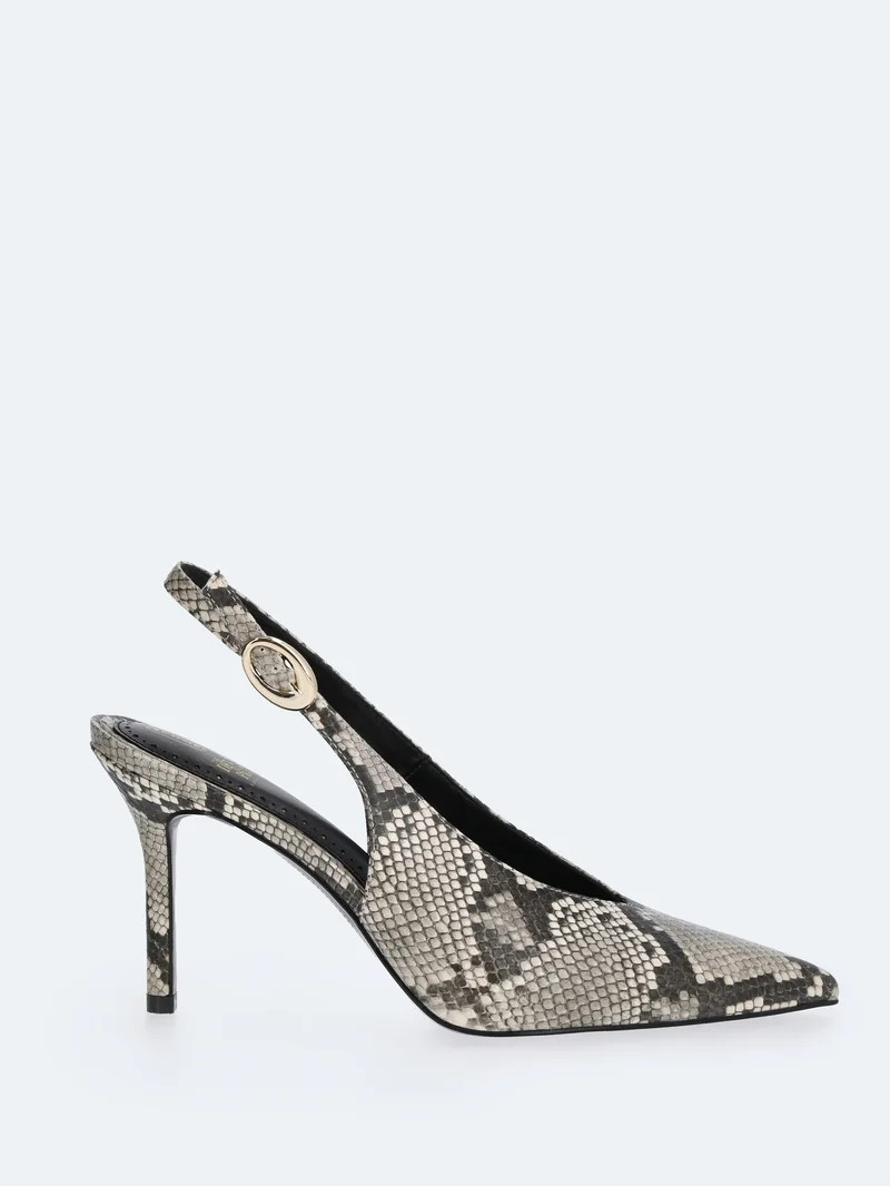 Devil Wears Prada Scoop Collection Women's Pointed Toe Slingback Heels | Walmart (US)