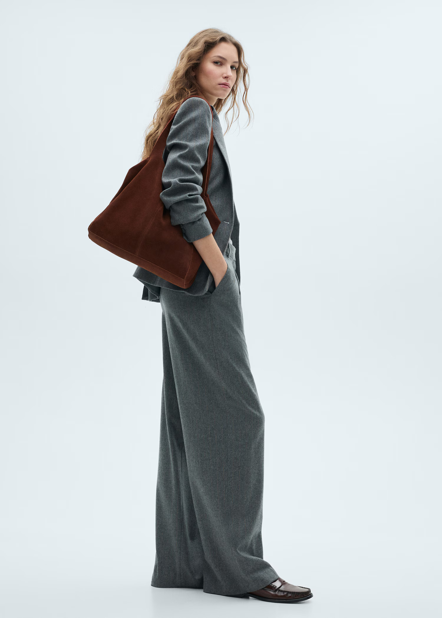 Suede shopper bag - Women | MANGO USA | Mango (US/MX/AU)