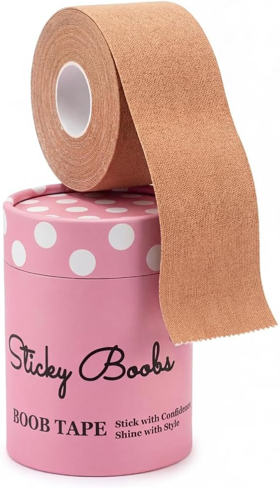 Sticky Boobs Boob Tape \u2013 Skin-Safe Invisible Breast Lift Tape for Backless, Strapless & Plun... | Amazon (US)
