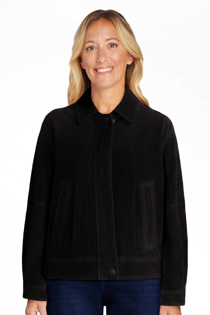 Scoop Women\u2019s and Women\u2019s Plus Cropped Suede Jacket, Sizes XS-4X | Walmart (US)