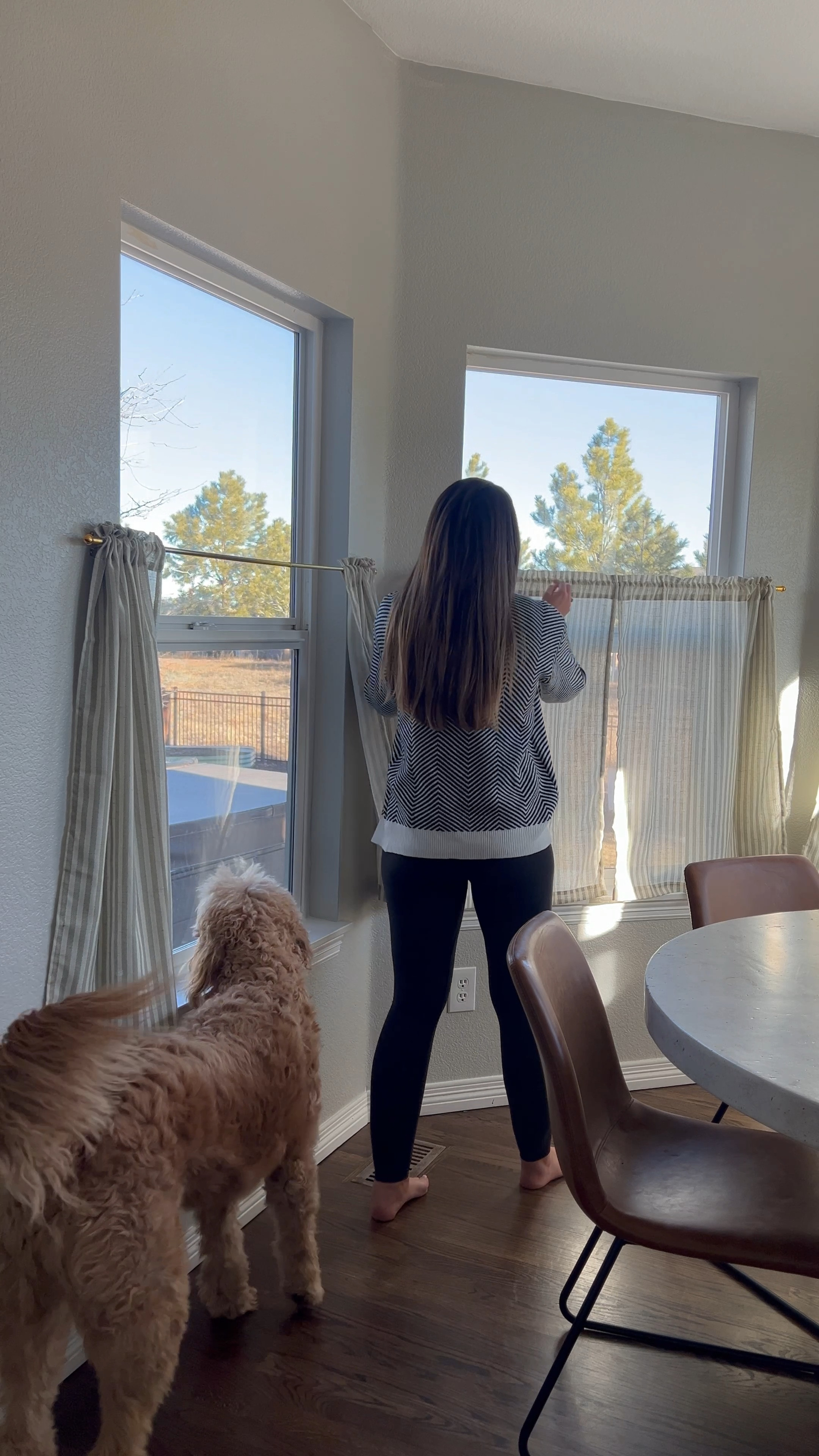Cafe curtains in the breakfast nook. Striped cafe curtains from Amazon 

#LTKhome #LTKfindsunder50 #LTKVideo