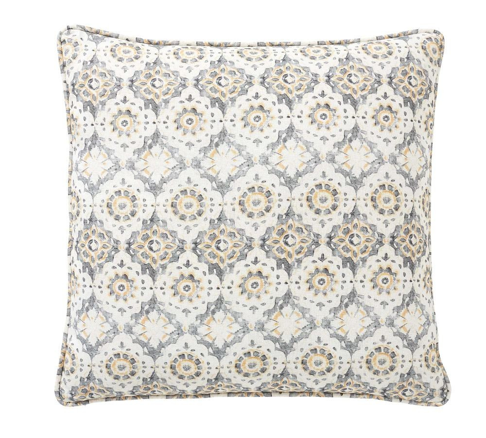 June Print Pillow Cover, Neutral Multi, 20" | Pottery Barn (US)