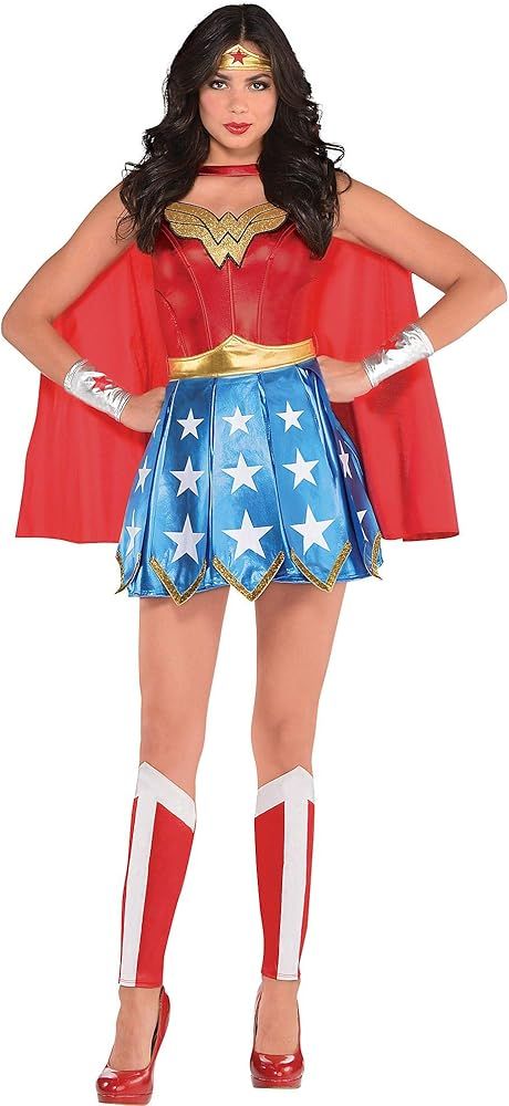 Costumes USA Wonder Woman Costume for Adults, Includes a Dress, a Headband, Gauntlets, a Cape, an... | Amazon (US)