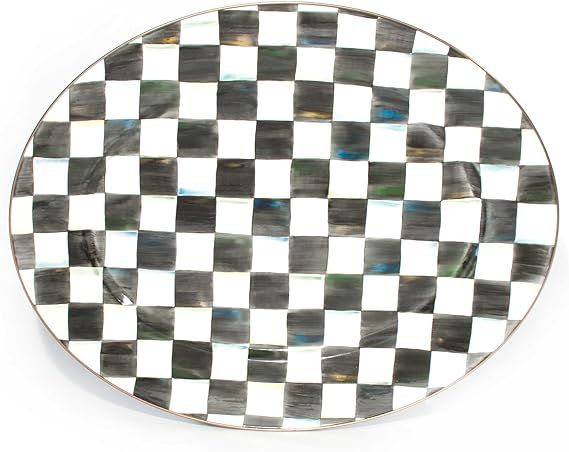 MACKENZIE-CHILDS Courtly Check Enamel Oval Platter, Serving Plate for Entertaining, Large | Amazon (US)