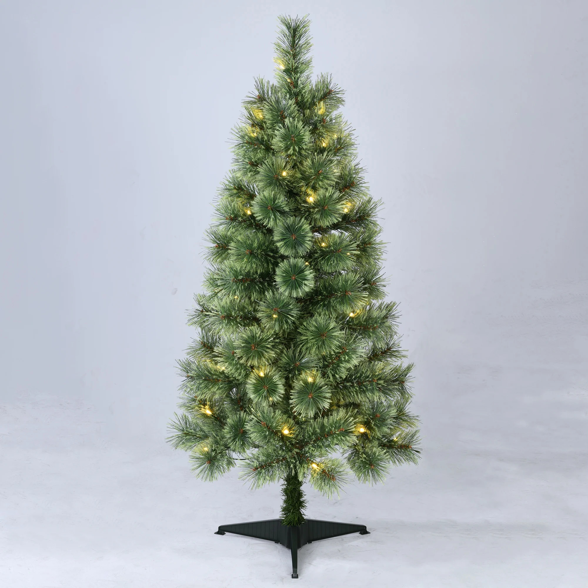 4' Pre-Lit Canadian Cashmere Artificial Christmas Tree with 50 Warm LED Lights and Stand, by Holi... | Walmart (US)