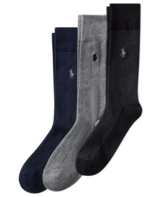 Polo Ralph Lauren Men's 3-Pk. Classic Gents Patterned Dress Socks  - Macy's | Macy's