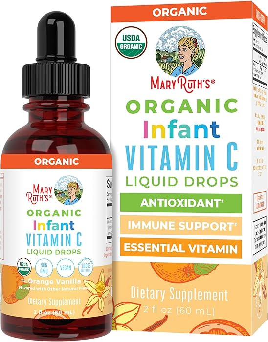 MaryRuth Organics Infant & Baby Vitamin C Supplement | USDA Organic Vitamin C Liquid Drops for In... | Amazon (US)