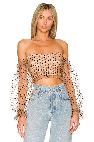 MAJORELLE Corinne Top in Dark Nude from Revolve.com | Revolve Clothing (Global)